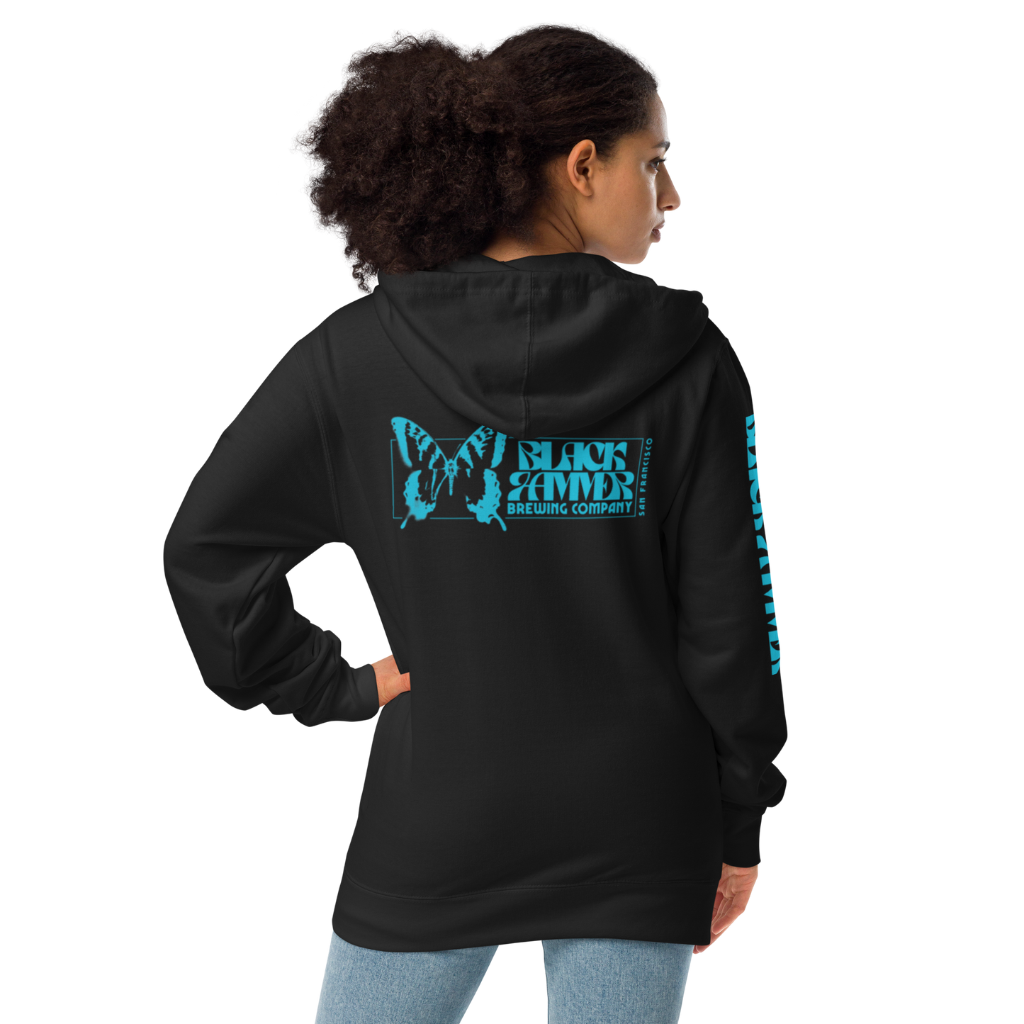 Unisex fleece zip up hoodie