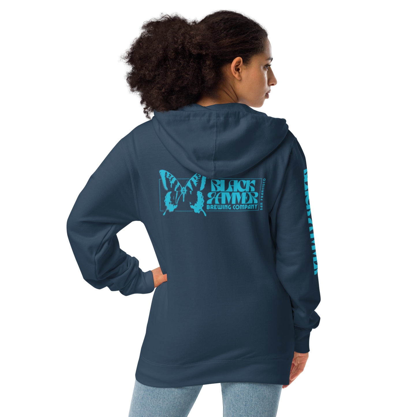 Unisex fleece zip up hoodie