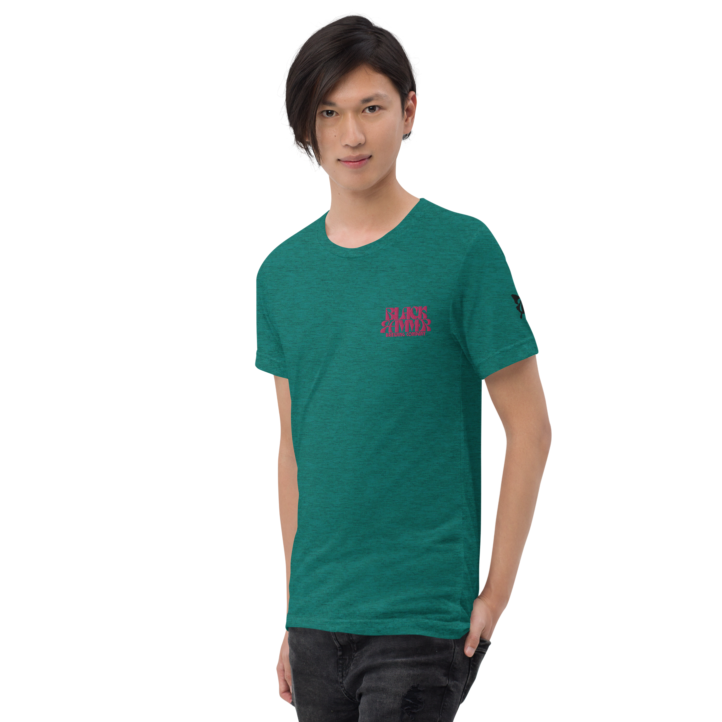 You Are Beautiful Embroidered and Printed T-Shirt